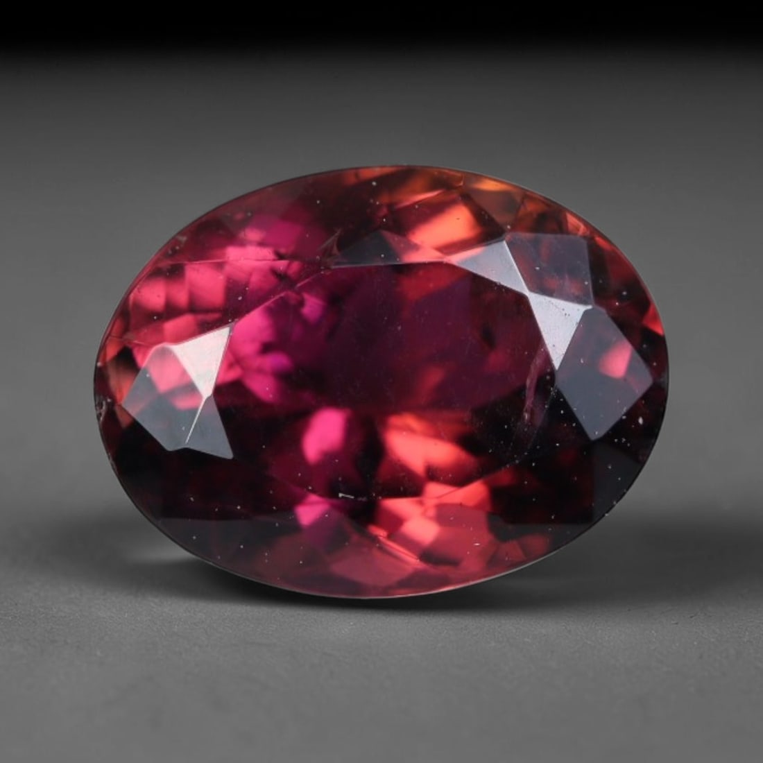 1.61 Carats Natural Deep Rich Rubellite Oval Faceted Loose Gemstone, 57WS (1 of 1)