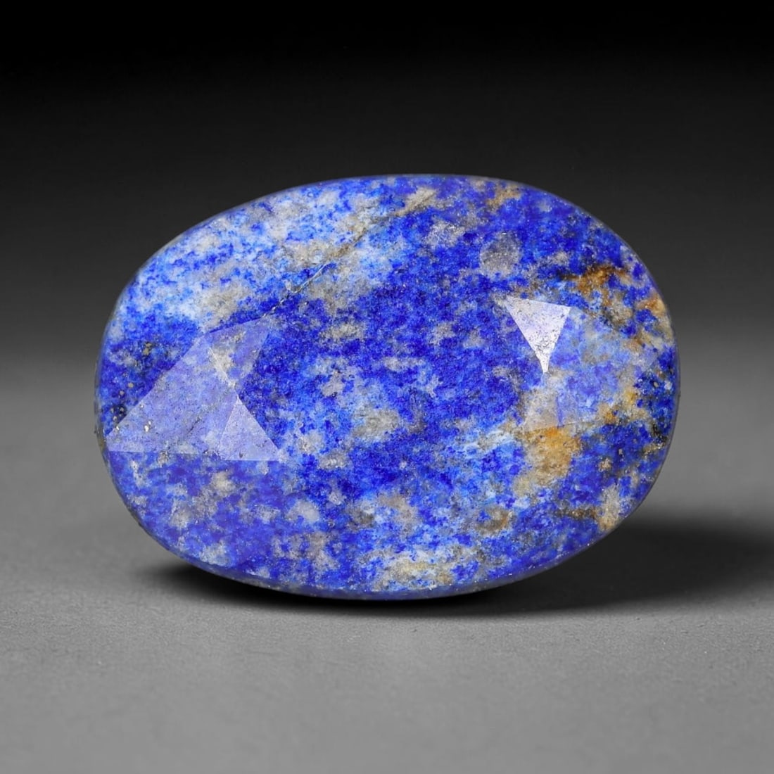 7.88 Carats Natural Deep Blue Lapis Lazuli Loose Gemstone, 12ZQ: This genuine natural lapis lazuli displays rich saturated royal blue coloration mixed with pale mineral veining formed through natural geological mineral formation. Fine native mineral flecks and subt