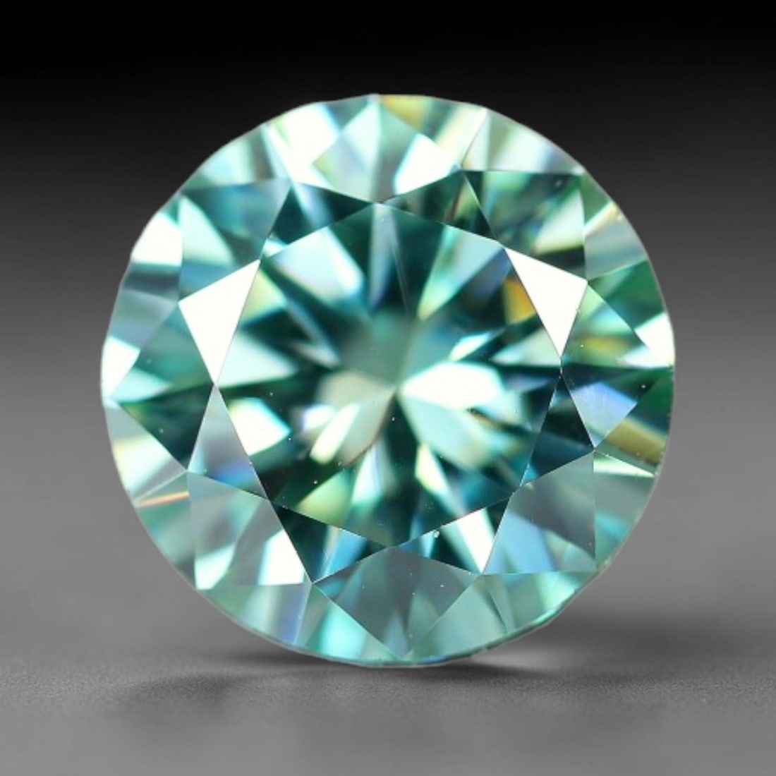 1.73 Carats Aqua Toned Moissanite Loose Gemstone, 73WP: This moissanite features dimensional measurements of 8x4.7mm, lab-grown silicon carbide material valued for superior light refraction that delivers vivid multi-hued sparkle across all lighting conditi