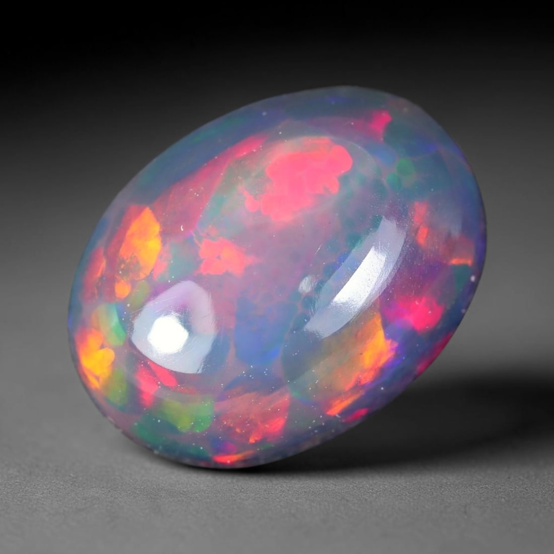 2.95ct Natural Ethiopian Welo Black Smoked Opal Cabochon Loose Gemstone, 90WP (1 of 1)