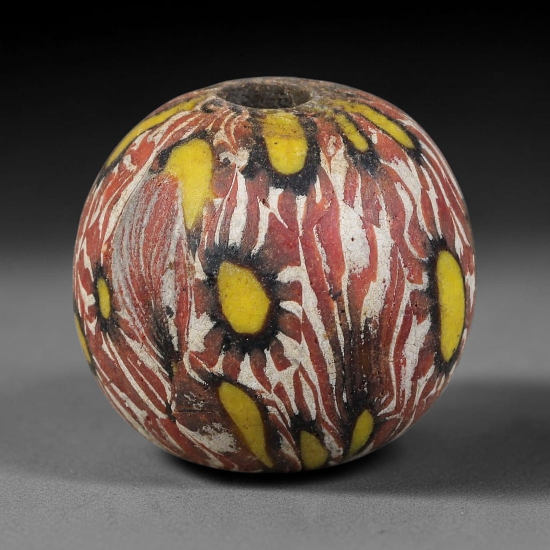 Antique Borneo Glass Trade Bead - 17mm Vintage Handcrafted Bead, 15XD: Antique Borneo glass beads hold deep cultural and historical significance within Southeast Asian maritime trade networks. For centuries, these glass spheres circulated as vital currency, ceremonial ta