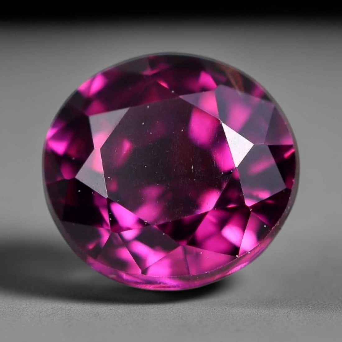 1.49 Carats Natural Deep Burgundy Red Garnet Oval Faceted Loose Gemstone, 63WS: This timeless oval faceted garnet boasts a luxuriously deep burgundy red tone that glows with vivid crimson fire across its precisely polished reflective facets. Fine natural micro mineral specks are 