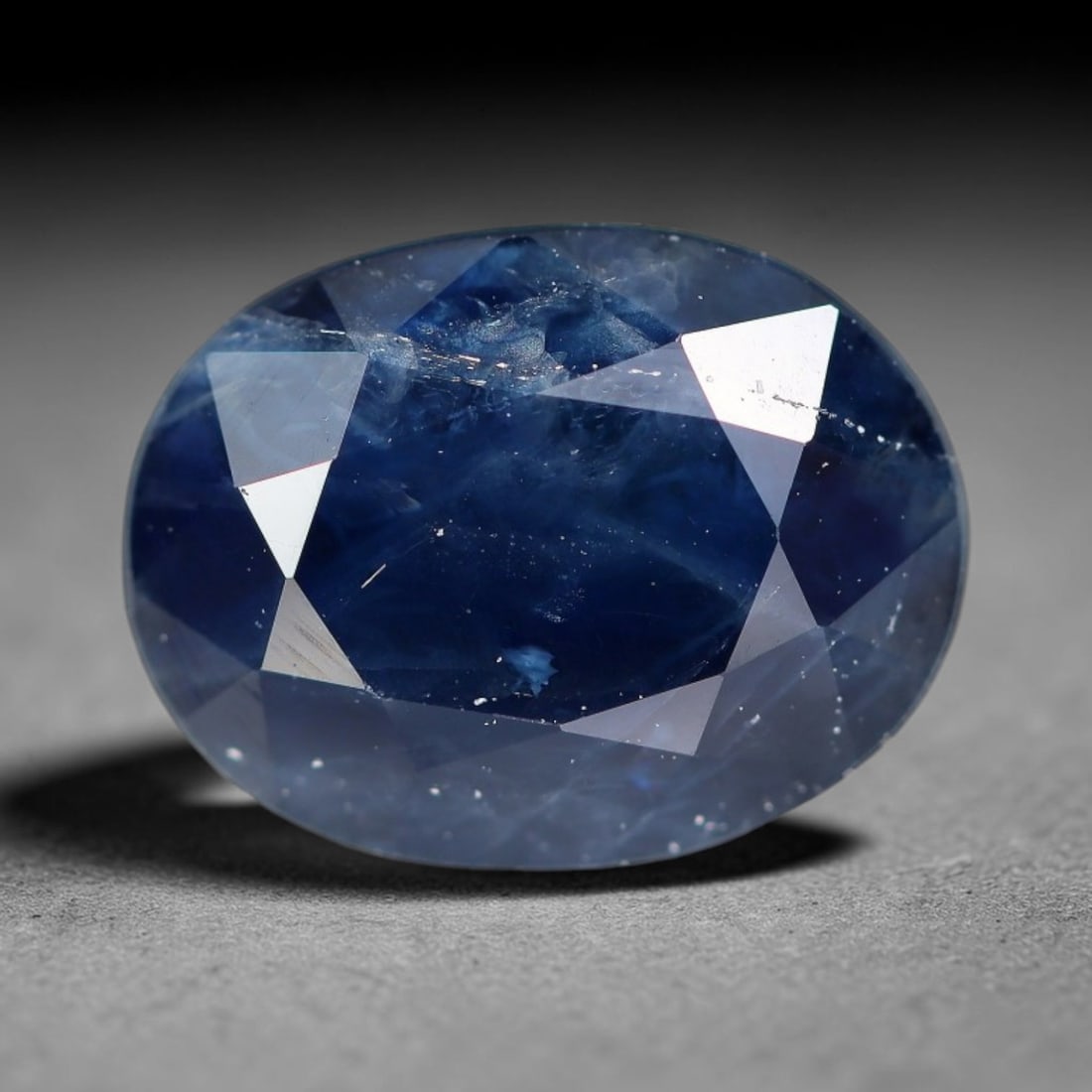 2.73 Carats Natural Deep Blue Loose Sapphire Oval Faceted Gemstone, 90XZ: Natural rich saturated blue corundum sapphire precision faceted loose gemstone, crafted with mixed brilliant facets to deliver strong light reflection and deep uniform blue color saturation. The cryst