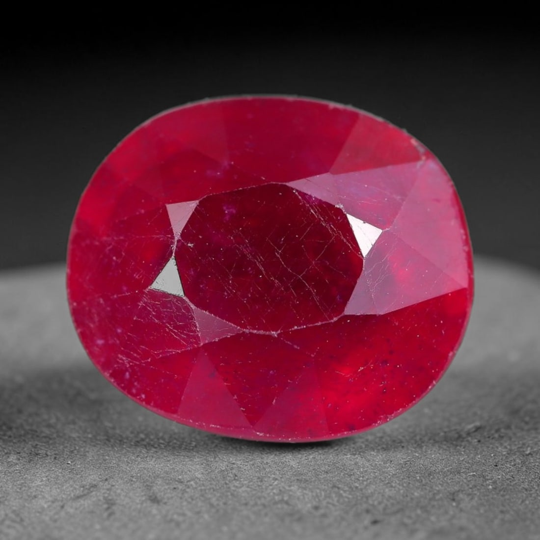 6.96 Carats Natural Madagascar Ruby Oval Faceted Loose Gemstone, 39XM (1 of 1)