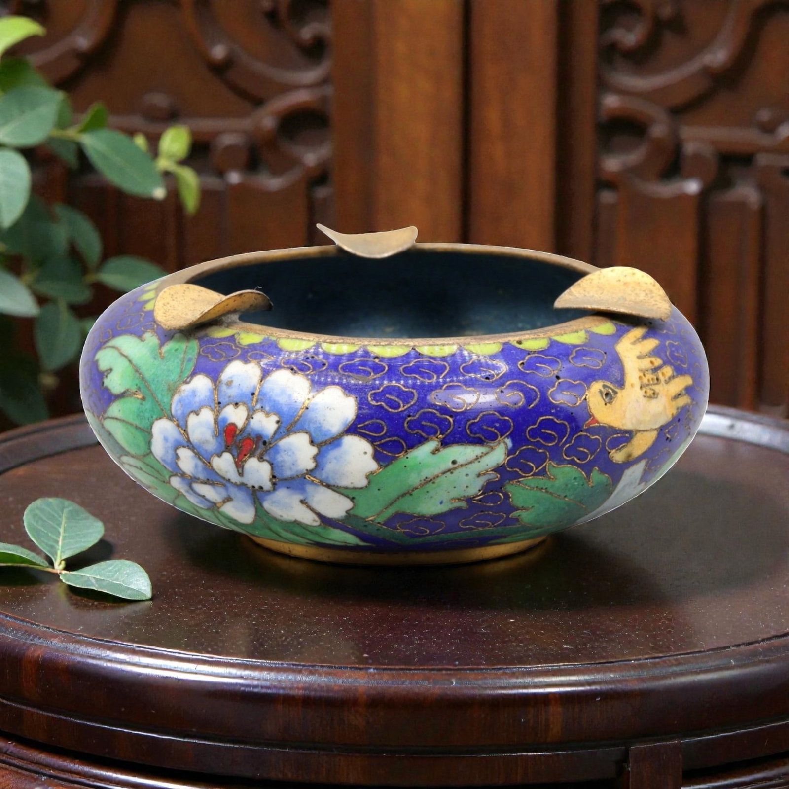 A Chinese Cloisonne Enamel Ashtray, 88YC (1 of 2)