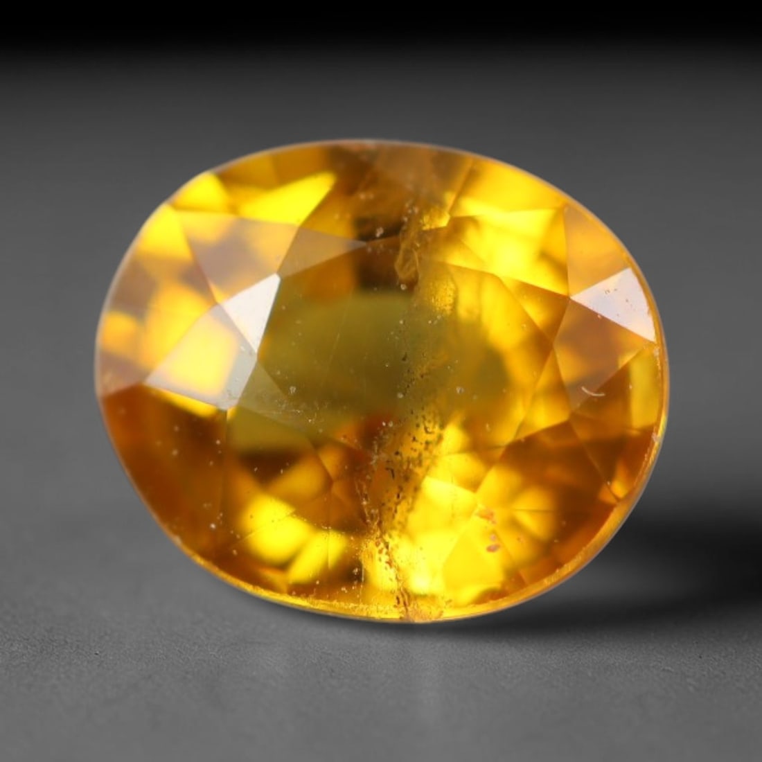 0.68 Carats Natural Rich Golden Yellow Sapphire Loose Faceted Gemstone, 31XM: Natural warm golden yellow corundum sapphire expertly faceted loose gemstone, brilliant multi-facet cut delivers bright vivid light reflection and showcases saturated honey-gold body tone with warm am