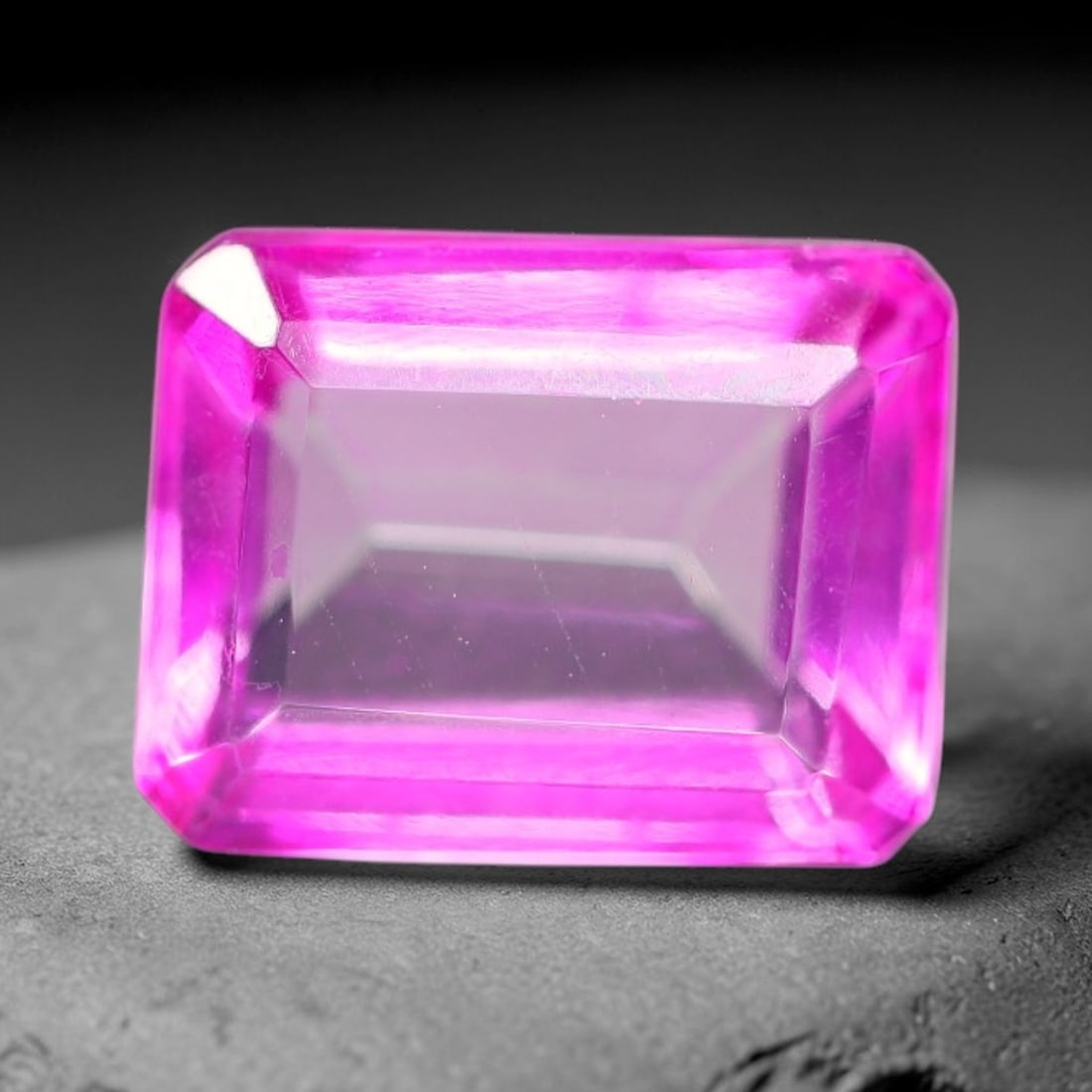 3.30 Carats Natural Brazilian Pink Topaz Octagon Faceted Loose Gemstone, 83WY: This specimen is composed of natural topaz sourced from Brazilian mineral deposits, processed via professional faceted lapidary techniques with consistent glossy polishing applied to the entire crysta