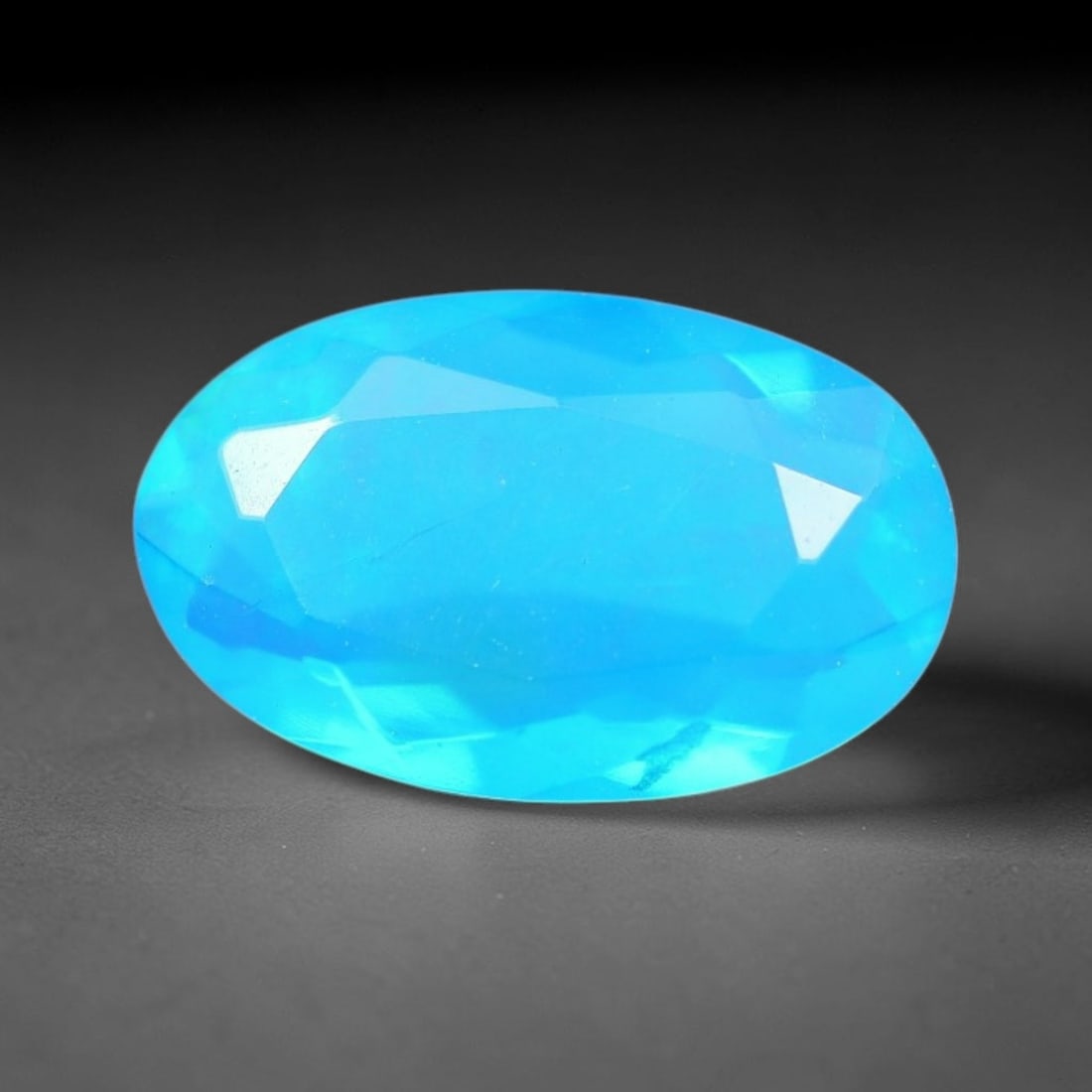 1.34 Carats Natural Ethiopian Welo Blue Fire Opal Oval Faceted Loose Gemstone, 83XX (1 of 1)