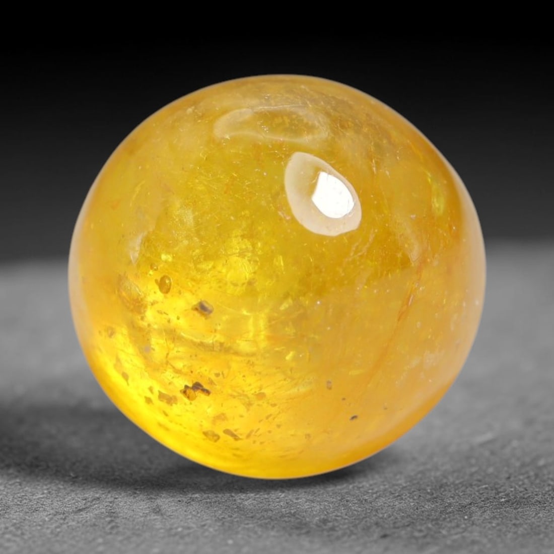 6.53 Carats Natural Madagascar Yellow Sapphire Cabochon Loose Gemstone, 88XY: Formed of natural corundum sourced from Madagascar geological formations, this raw mineral material is shaped and polished into a smooth cabochon form via professional stone processing techniques. Nat