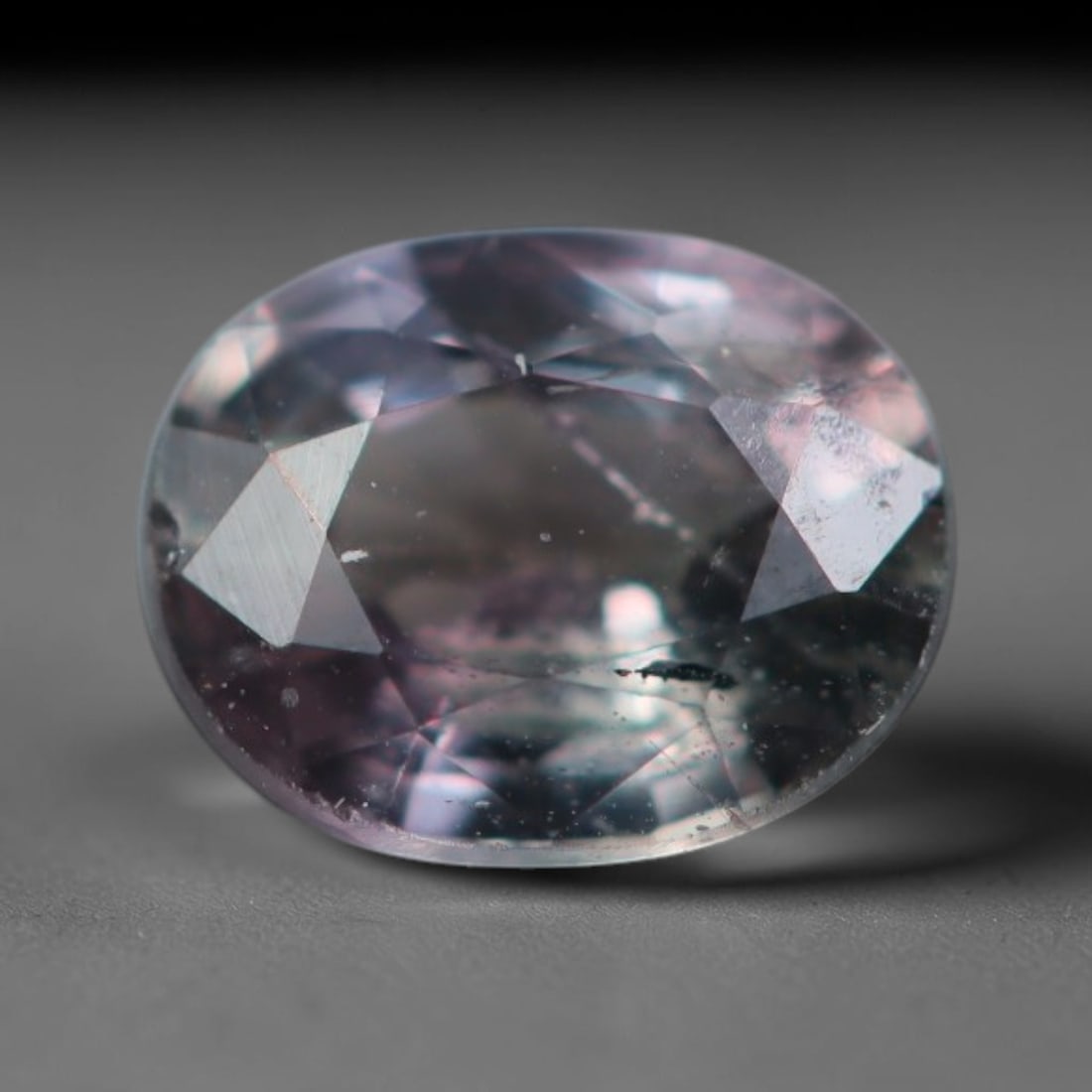 0.46 Carats Natural Muted Lavender Pink Sapphire Loose Faceted Gemstone, 17XM: Natural soft muted lavender-pink corundum sapphire finely faceted loose gemstone, brilliant mixed facets create gentle light reflection and display subtle blended pale pink-lilac tones throughout the 