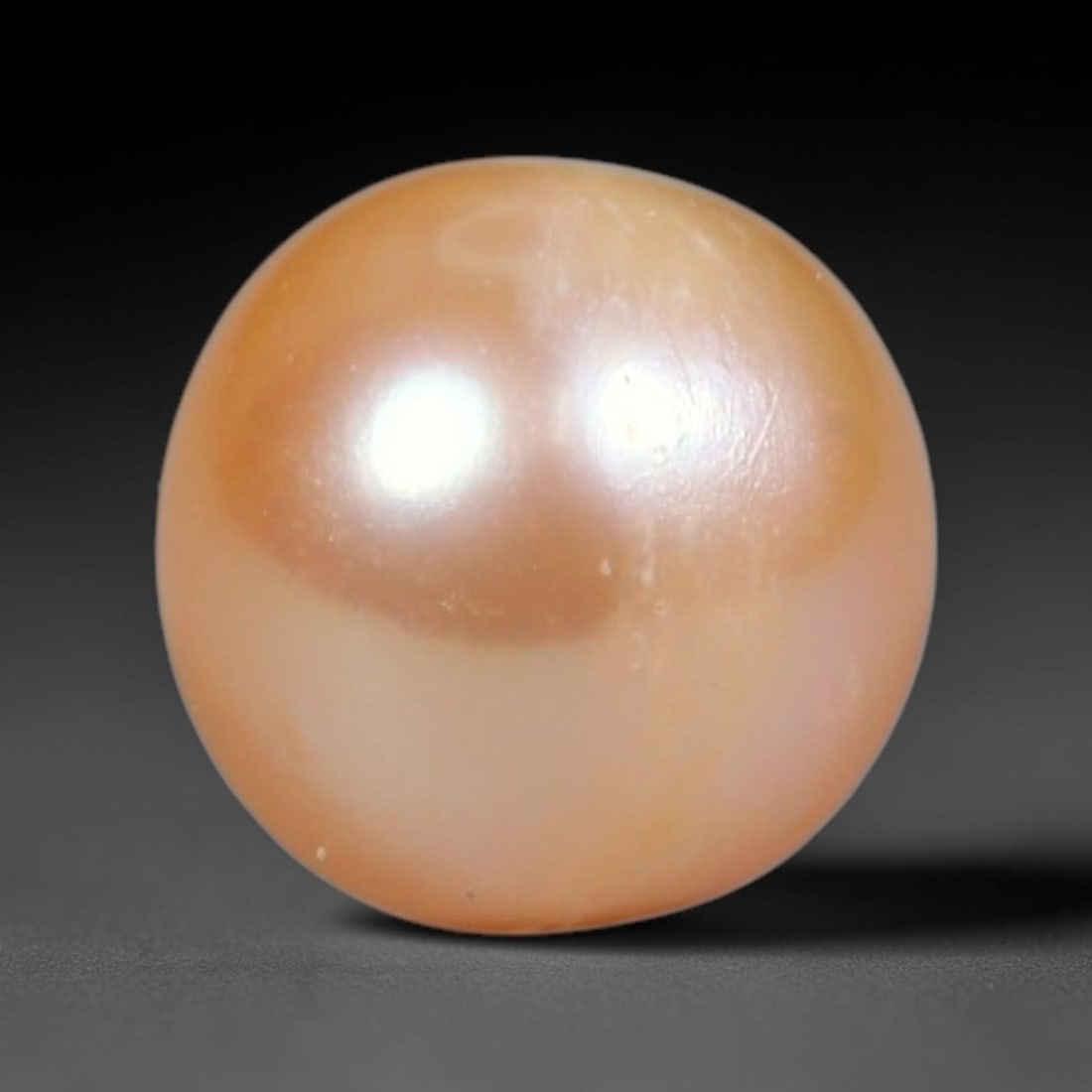 2.55ct Natural Round Freshwater Peach Pink Pearl Loose Gemstone 7.2mm, 21XA (1 of 1)
