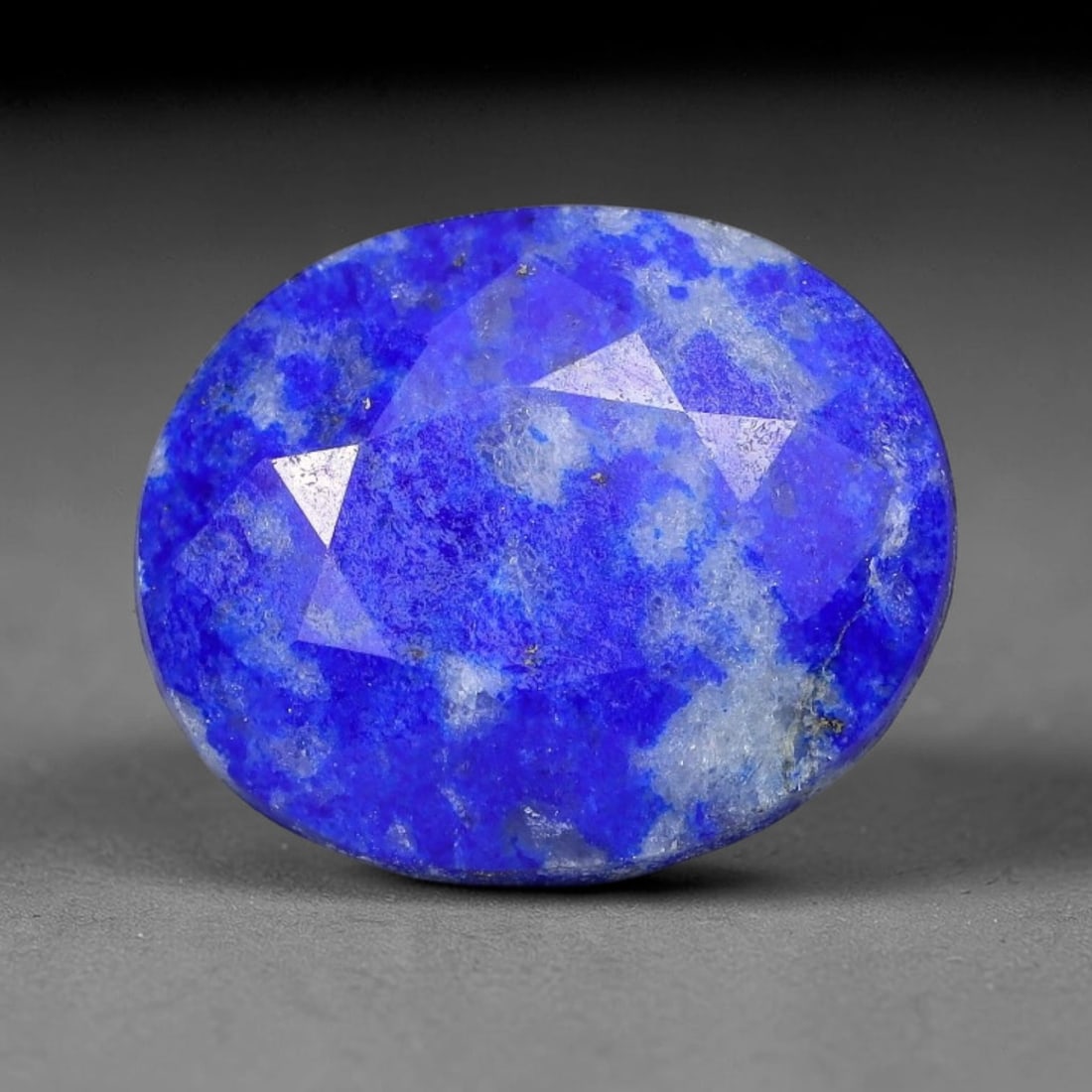 6.21 Carats Natural Deep Blue Lapis Lazuli Loose Gemstone, 7ZQ: This genuine natural lapis lazuli displays rich saturated royal blue coloration mixed with pale mineral veining formed through natural geological mineral formation. Fine native mineral flecks and subt