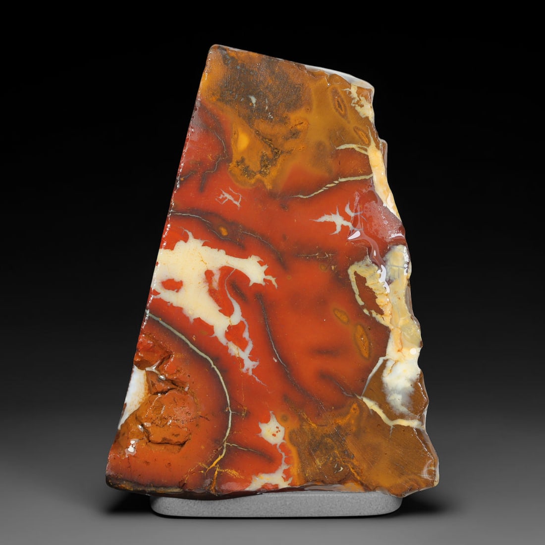 107.43ct Natural Australian Queensland Boulder Opal Sliced Slab Cutting Rough, 54YL: Natural sliced slab rough of Queensland boulder opal cutting grade, featuring rich color ironstone matrix with patterns. The face clearly reveals extensive opal veining and pocket formations running t