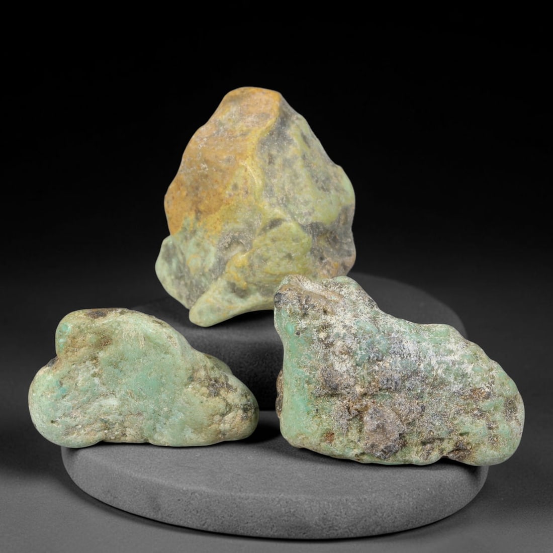 135ct Natural Kingman Turquoise Rough - Arizona USA, 64YR: This is a natural, unpolished Kingman turquoise rough specimen from Arizona, USA, with subtle greenish-blue hues visible within a naturally weathered host matrix. The stone retains its completely unmo