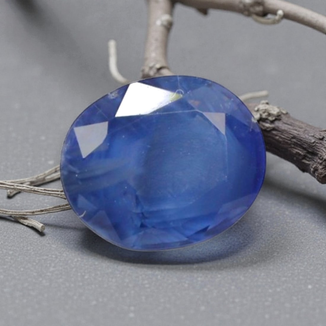0.97 Carats Natural Deep Blue Sapphire Faceted Loose Gemstone, 71YE: This specimen is composed of natural sapphire, finished with uniform faceting to optimize light refraction through its crystalline interior. The mineral carries rich deep blue colour saturation with s