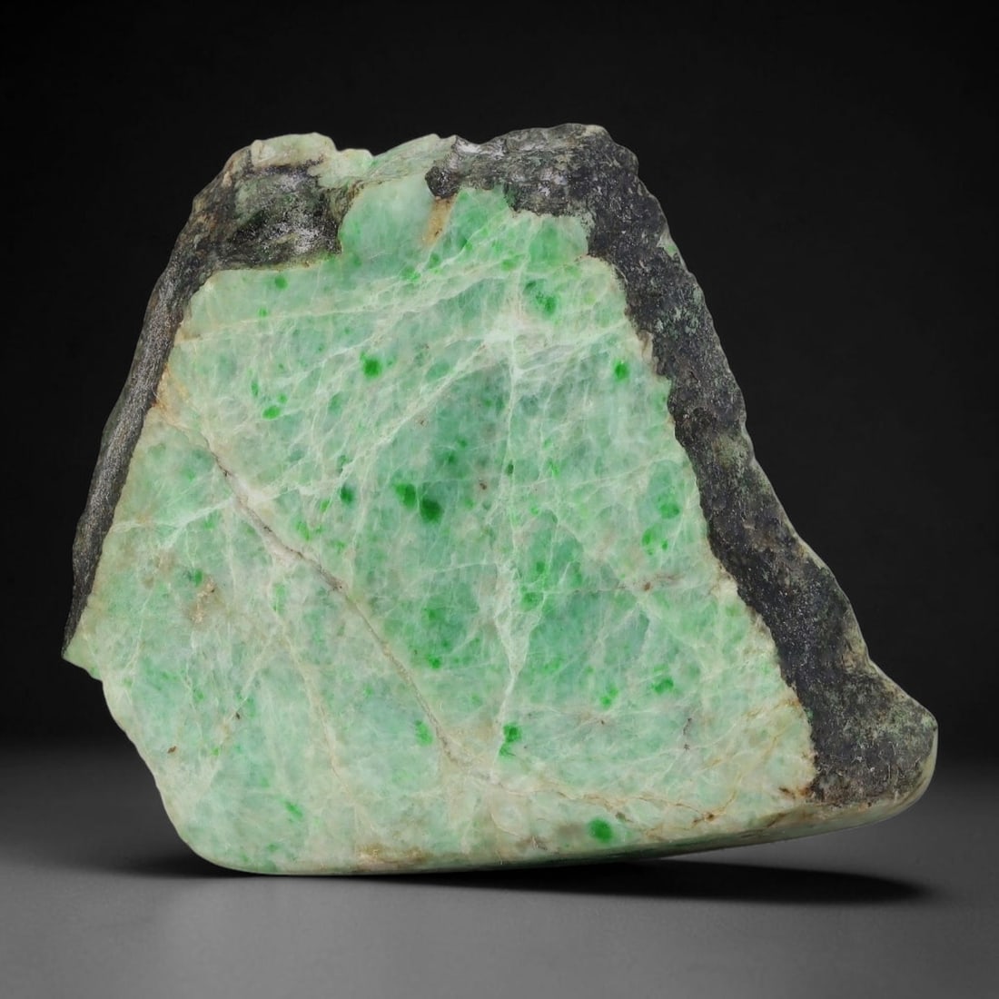 213ct Natural Type A Burmese Jadeite Jade Sliced Rough, 17YN (1 of 2)
