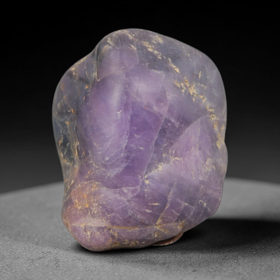 64ct Natural Unheated Sri Lankan Purplish Blue Sapphire Rough, 31YQ: This natural corundum rough is an unheated purplish blue sapphire sourced from Sri Lankan alluvial gem deposits, featuring an irregular natural native form with residual pale yellow-brown mineral matr
