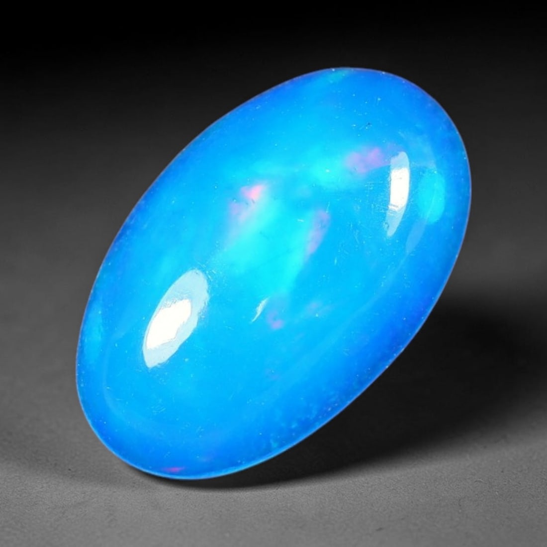 3.35ct Natural Ethiopian Welo Blue Fire Opal Loose Gemstone, 60XX (1 of 1)