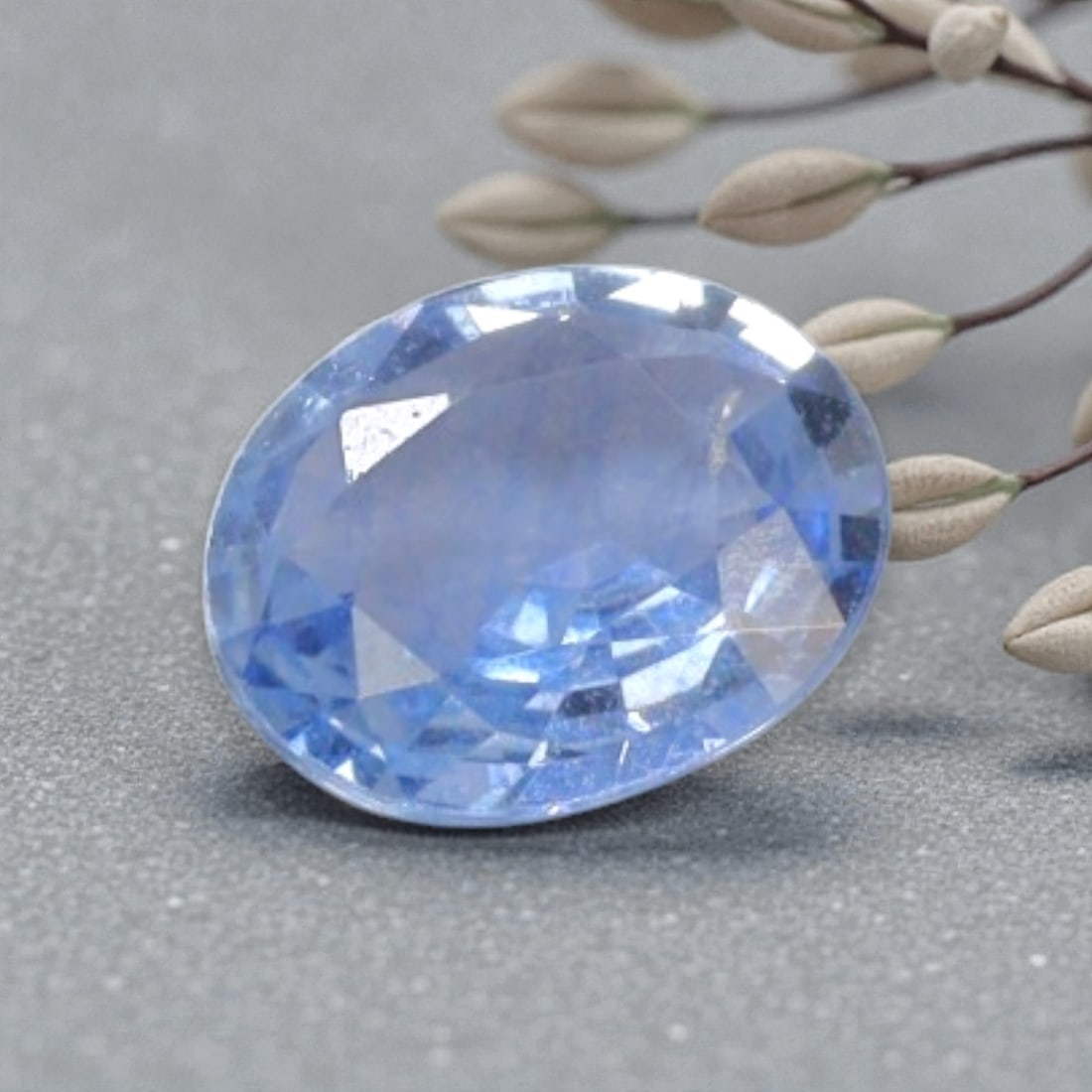 0.60 Carats Natural Blue Sapphire Faceted Loose Gemstone, 69YE: This specimen is composed of natural sapphire, finished with uniform faceting to encourage light refraction through its crystalline interior. The mineral holds soft blue colour saturation with gentle 