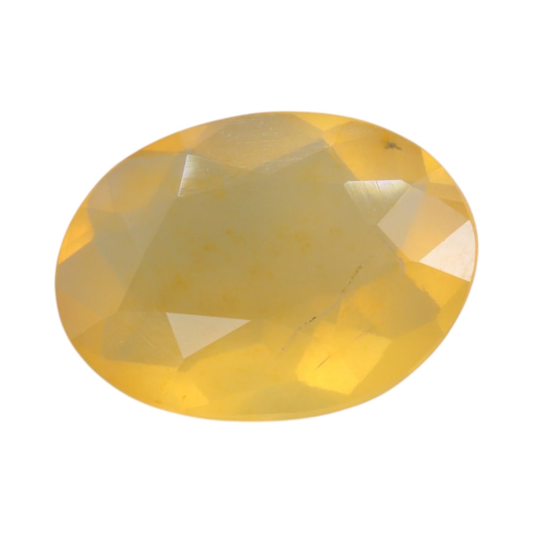 2.43 Carats Warm Golden Fire Opal Oval - Natural Mexican Stone, 73XC: This captivating oval-cut Mexican fire opal glows with a rich, sunlit golden hue, evoking the warmth of desert sunlight. The stone's translucent body radiates a soft, luminous glow, enhanced by a well