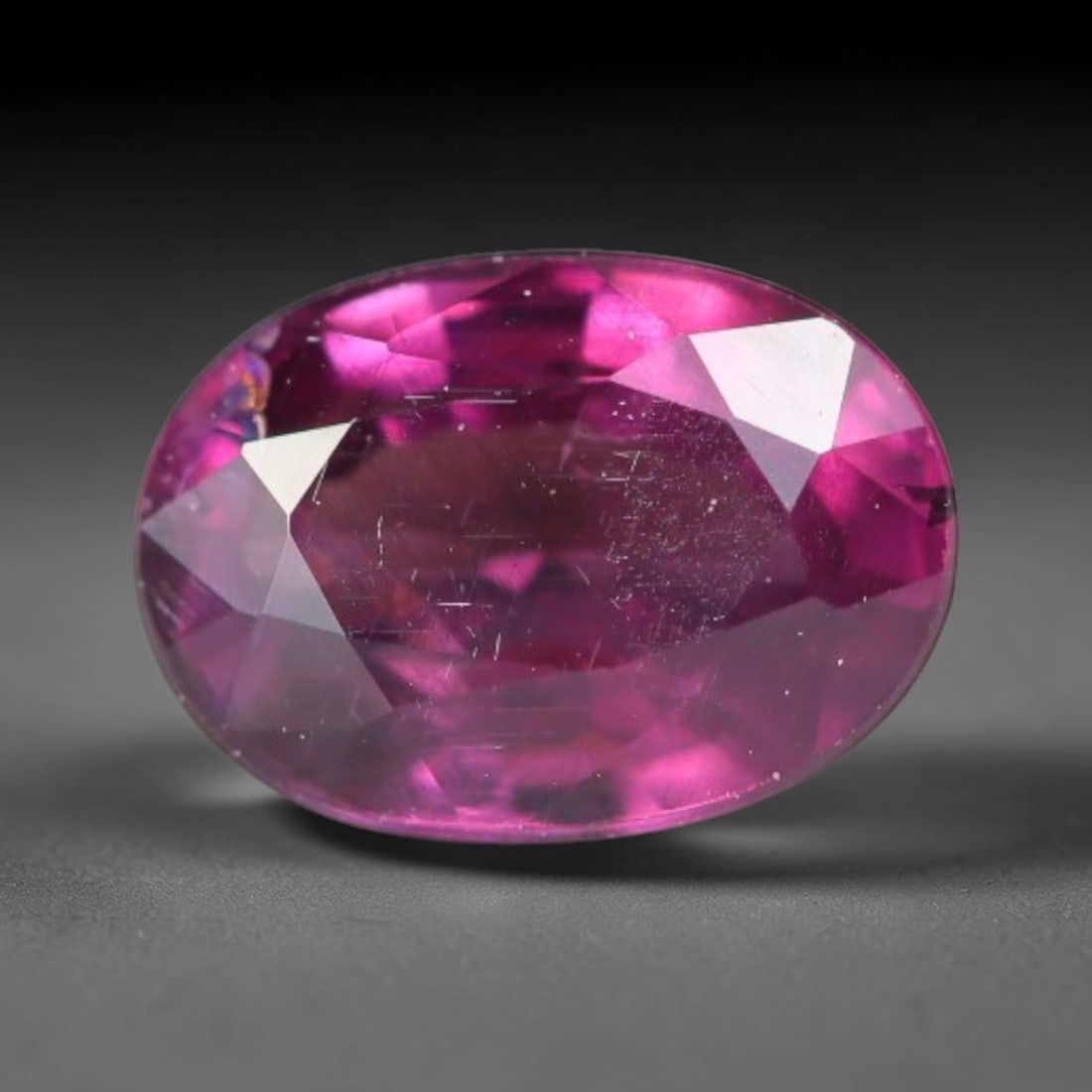 1.24 Carats Natural Rich Magenta Red Garnet Oval Faceted Loose Gemstone, 41WW: This garnet originates from natural geological mineral deposits and undergoes precise faceting and high-gloss reflective polishing via professional lapidary craftsmanship. Minute pinpoint mineral spec