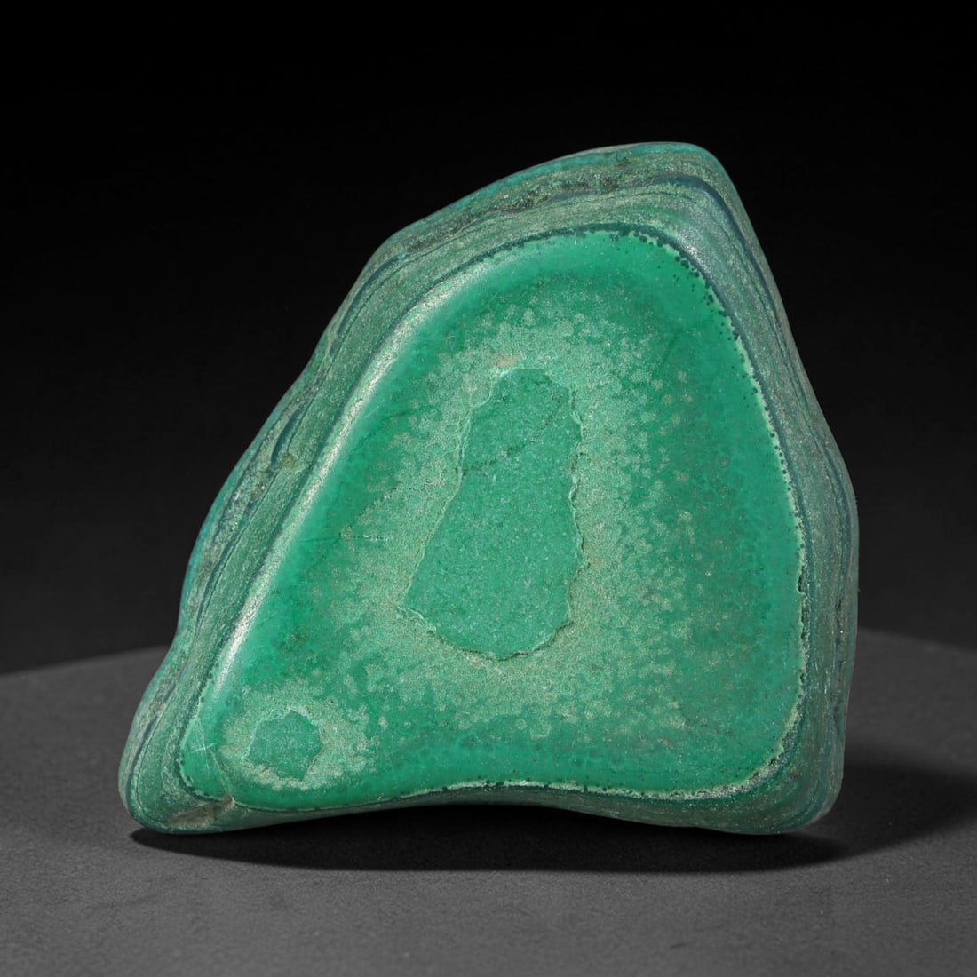 41.60 Carats Natural Banded Green Malachite Sliced Rough Stone, 23ZQ (1 of 1)
