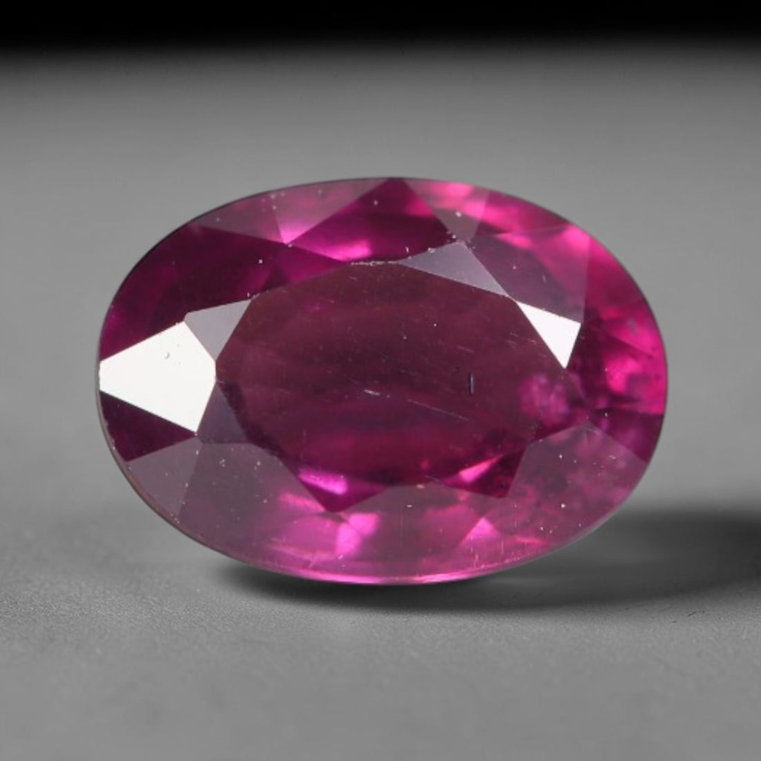 1.14 Carats Natural Rich Magenta Red Garnet Oval Faceted Loose Gemstone, 43WW: This garnet originates from natural geological mineral deposits and undergoes precise faceting and high-gloss reflective polishing via professional lapidary craftsmanship. Minute pinpoint mineral spec