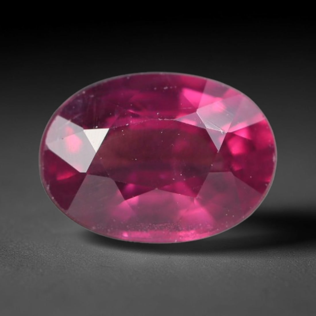 1.19 Carats Natural Rich Magenta Red Garnet Oval Faceted Loose Gemstone, 45WW: This garnet originates from natural geological mineral deposits and undergoes precise faceting and high-gloss reflective polishing via professional lapidary craftsmanship. Minute pinpoint mineral spec
