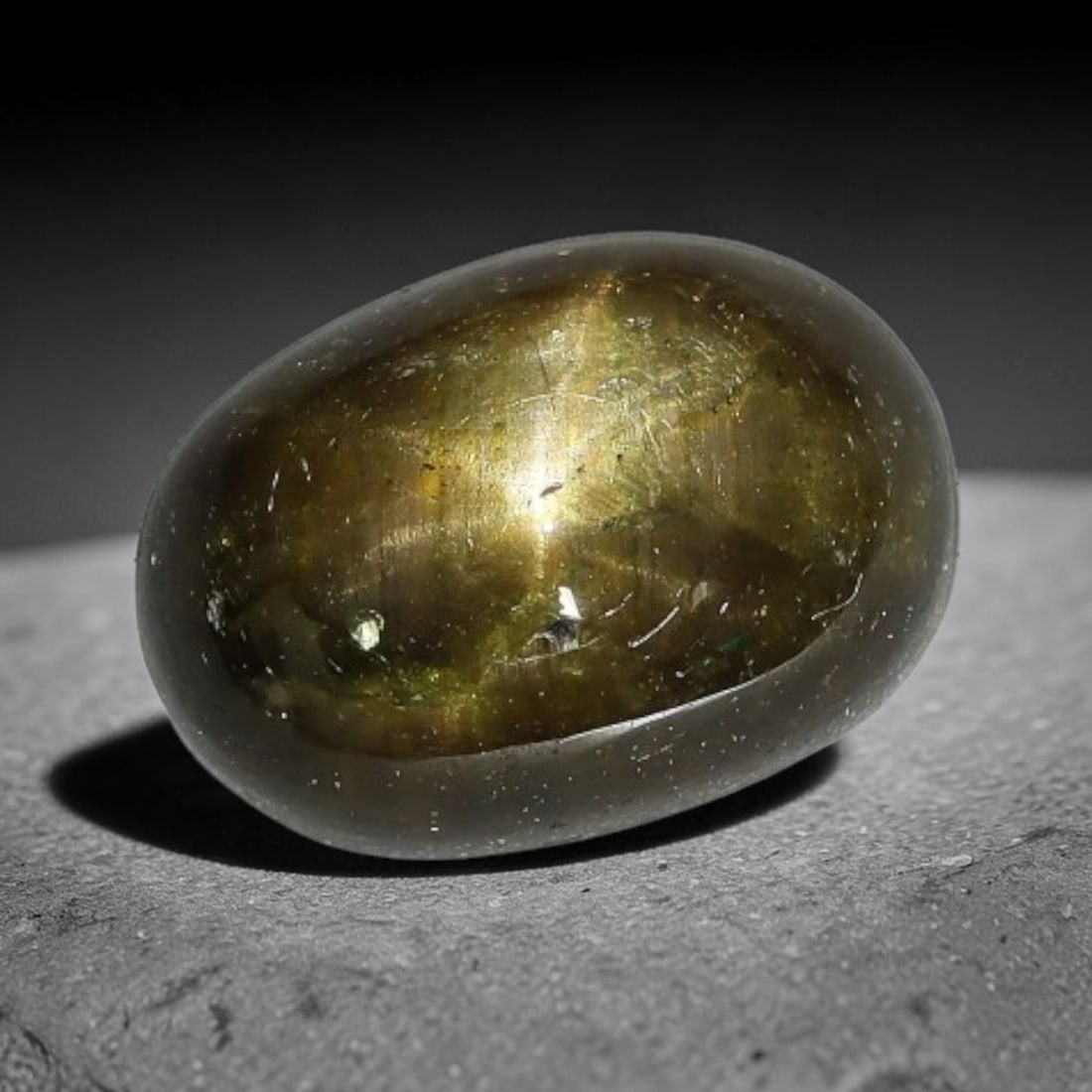 4.71ct Natural Siamese 6-Ray Black Star Sapphire Loose Gemstone, 62WW: This polished star sapphire originates from classic Siamese mining deposits, featuring a deep dark crystalline base with fine native mineral traces trapped within its structure, sized at calibrated 9x