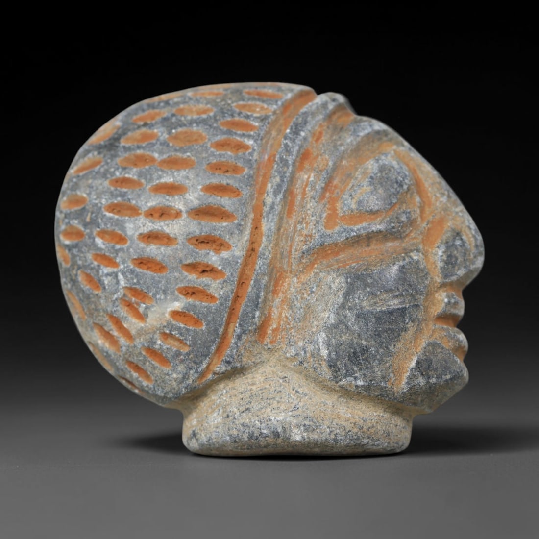 Antique Islamic Carved Stone Head, 37WT (1 of 1)