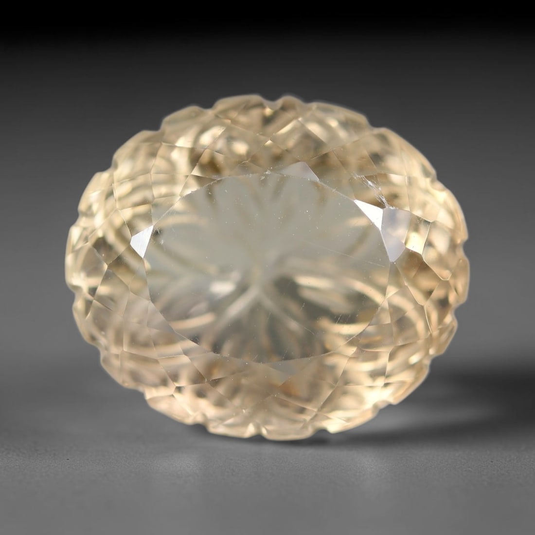 44.43 Carats Natural Brazilian Lemon Quartz Fancy Cut Loose Gemstone, 92WY: This lemon quartz specimen is mined from Brazilian natural quartz deposits and refined via professional fancy cut lapidary work, featuring consistent polished surfaces across the entire crystalline ex
