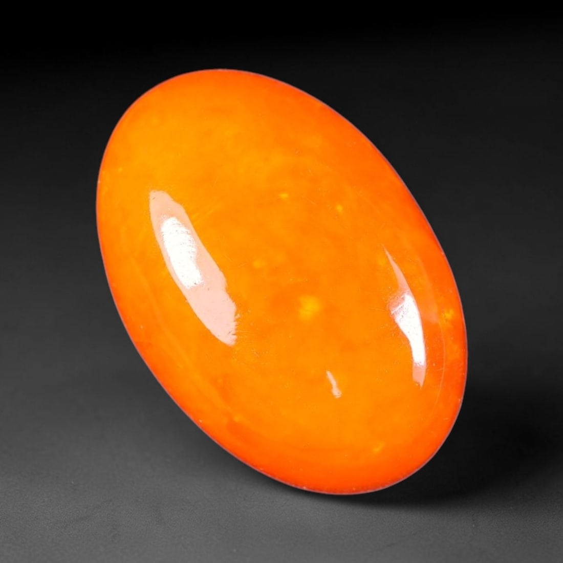 4.62ct Natural Ethiopian Welo Orange Fire Opal Cabochon Loose Gemstone, 57XX (1 of 1)