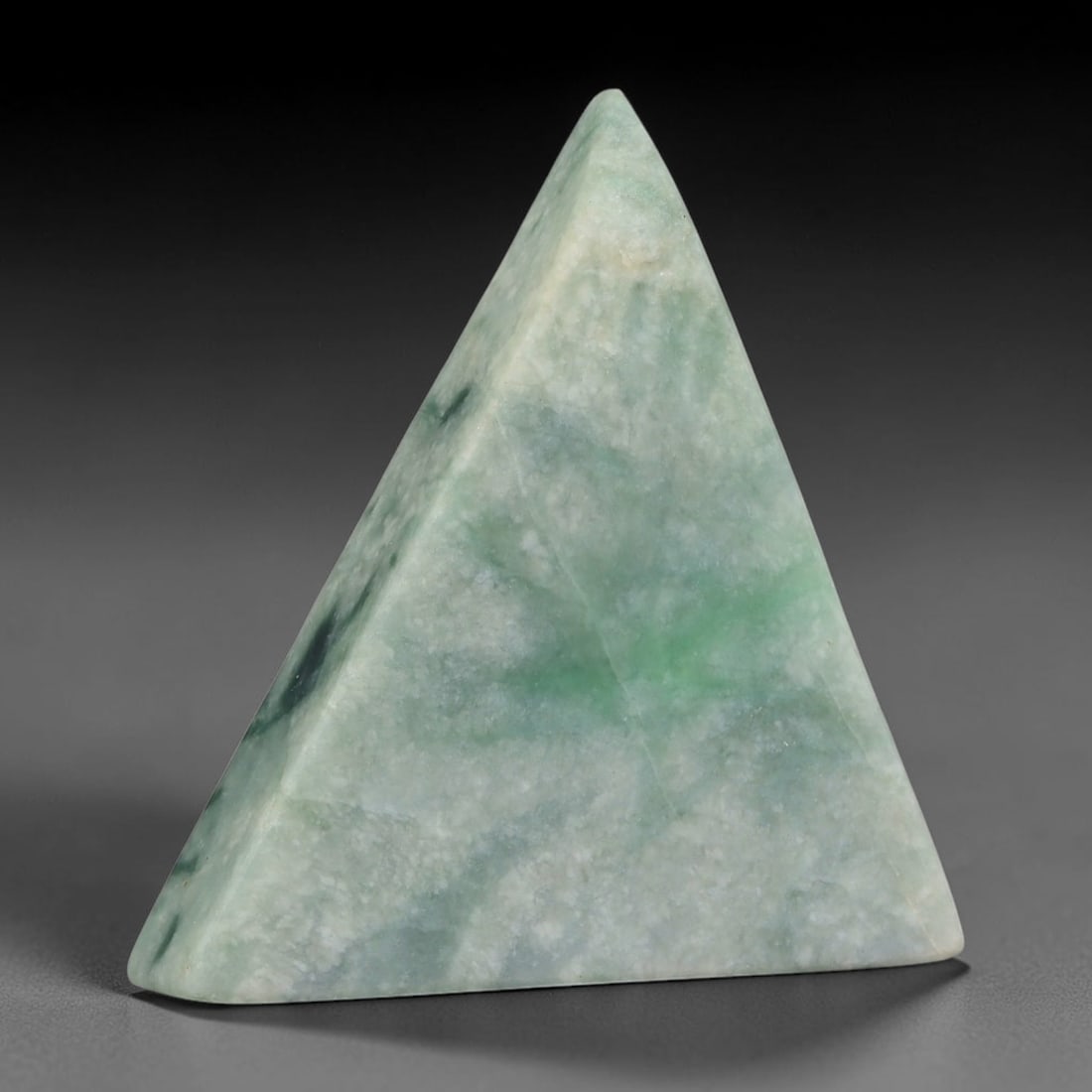 178ct Natural Type A Burmese Jadeite Jade Sliced Rough, 55YK: This specimen is a sliced rough block of natural Type A Burmese jadeite jade. The interior displays natural colour zoning with visible mineral veining and crystalline patterns typical of unprocessed j