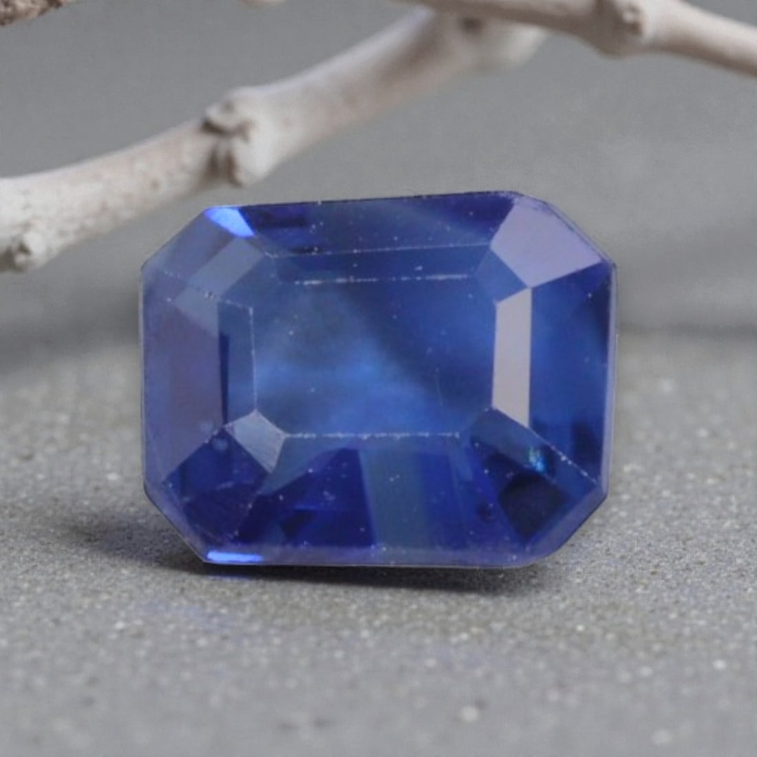 0.56 Carats Natural Deep Blue Sapphire Faceted Loose Gemstone, 59YE: This specimen is composed of natural sapphire, finished with uniform faceting to optimize light refraction through its crystalline interior. The mineral carries rich deep blue colour saturation with s