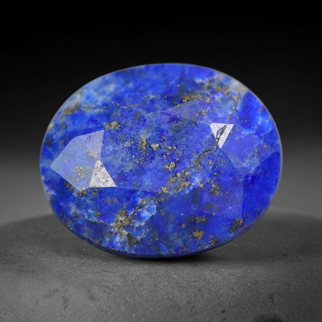 6.04 Carats Natural Deep Blue Lapis Lazuli Loose Gemstone, 13ZQ: This genuine natural lapis lazuli displays rich saturated royal blue coloration mixed with pale mineral veining formed through natural geological mineral formation. Fine native mineral flecks and subt