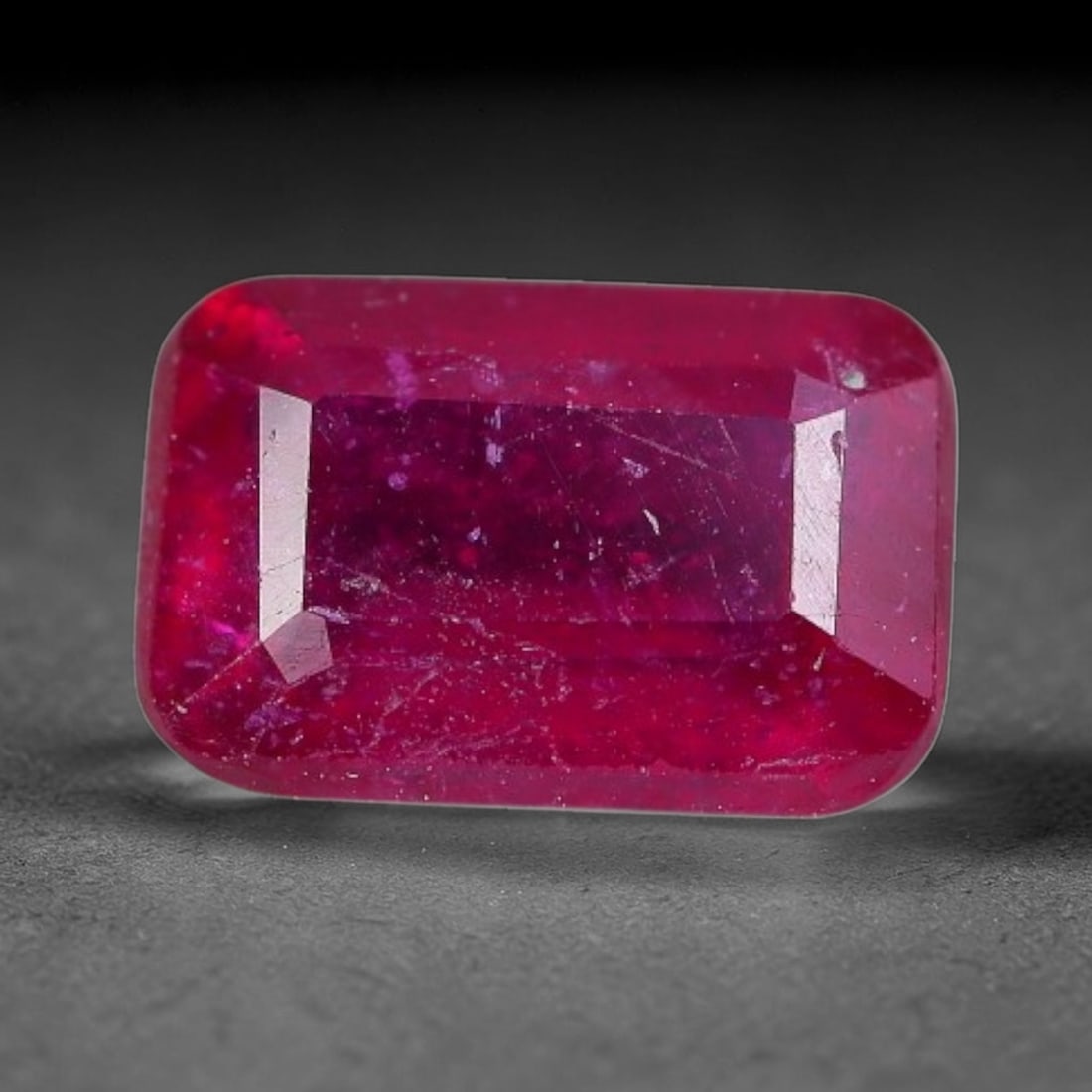 1.31 Carats Natural Madagascar Ruby Emerald Cut Loose Gemstone, 69XM (1 of 1)
