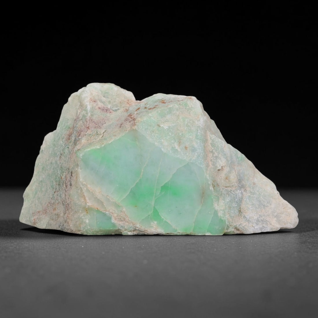 320ct Natural Type A Burmese Patchy Green Jadeite Jade Mountain Rough Specimen, 45YN (1 of 2)