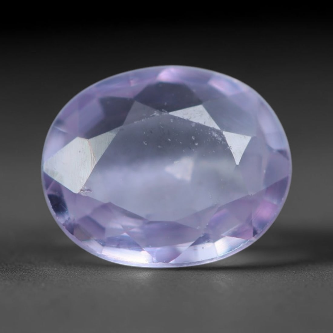 0.53 Carats Natural Soft Pale Lavender Sapphire Loose Faceted Gemstone, 11XM: Natural translucent pale lavender corundum sapphire finely faceted loose gemstone, mixed brilliant facets produce soft light sparkle and display a gentle muted lilac hue throughout the clear crystal b