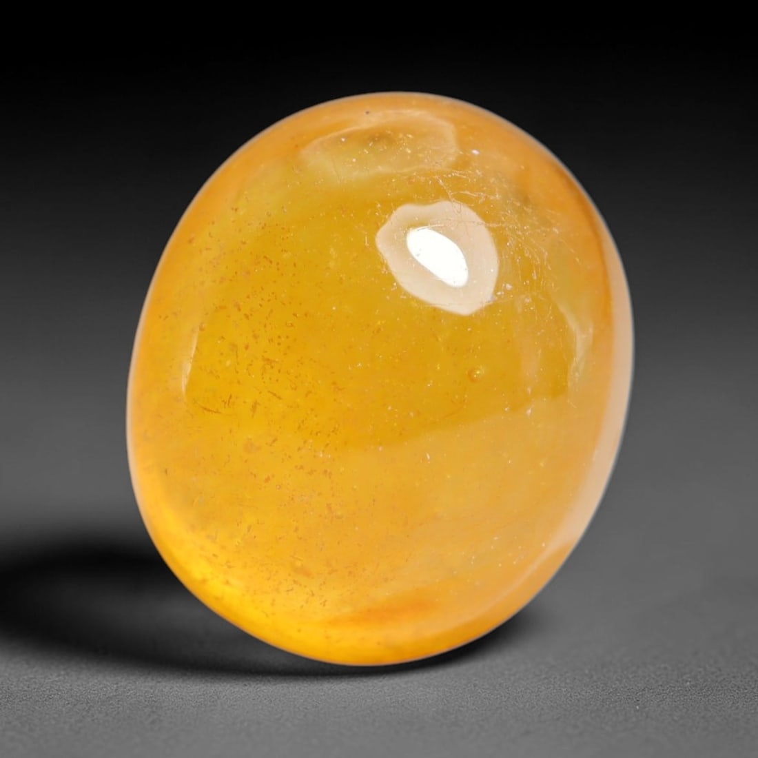 8.87 Carats Natural Madagascar Yellow Sapphire Cabochon Loose Gemstone, 95XY: Formed of natural corundum sourced from Madagascar geological formations, this raw mineral material is shaped and polished into a smooth cabochon form via professional stone processing techniques. Nat