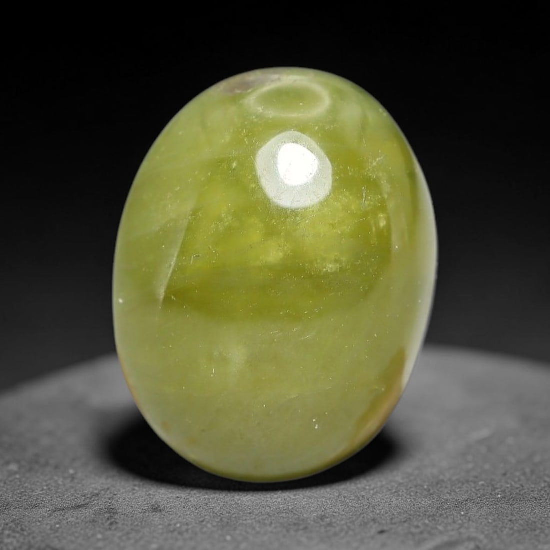 6.00 Carats Natural Madagascar Greenish Yellow Sapphire Cabochon Loose Gemstone, 34XX: Formed from natural corundum sourced from Madagascar geological deposits, this raw mineral material is processed into a polished cabochon form through professional stone finishing techniques with a sm