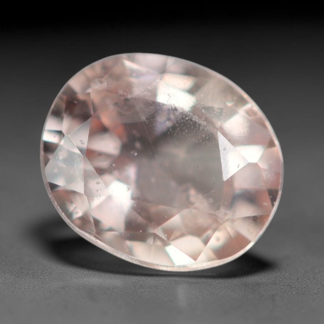 0.33 Carats Natural Soft Pale Blush Pink Sapphire Loose Faceted Gemstone, 14XM: Natural delicate pale blush pink corundum sapphire finely faceted loose gemstone, brilliant mixed facets deliver soft light sparkle and showcase its faint translucent warm pink tone. Scattered tiny mi
