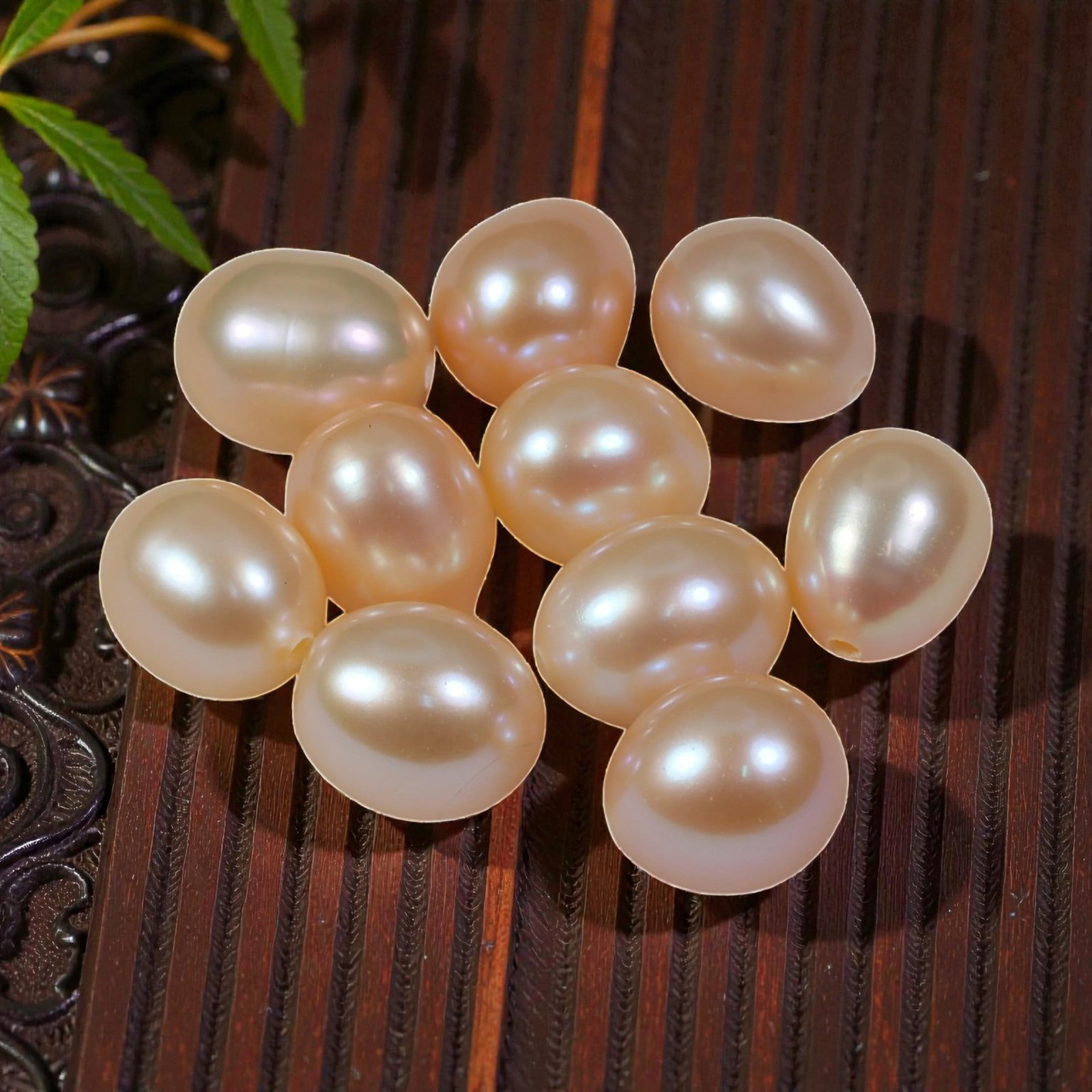 26.13ct Natural Cream Teardrop Freshwater Pearl - Drilled, 48YG: Natural freshwater pearls, individually drilled for jewelry crafting. Features soft cream tone with smooth, reflective nacre and gentle subtle iridescence. Uniform organic teardrop silhouette across t