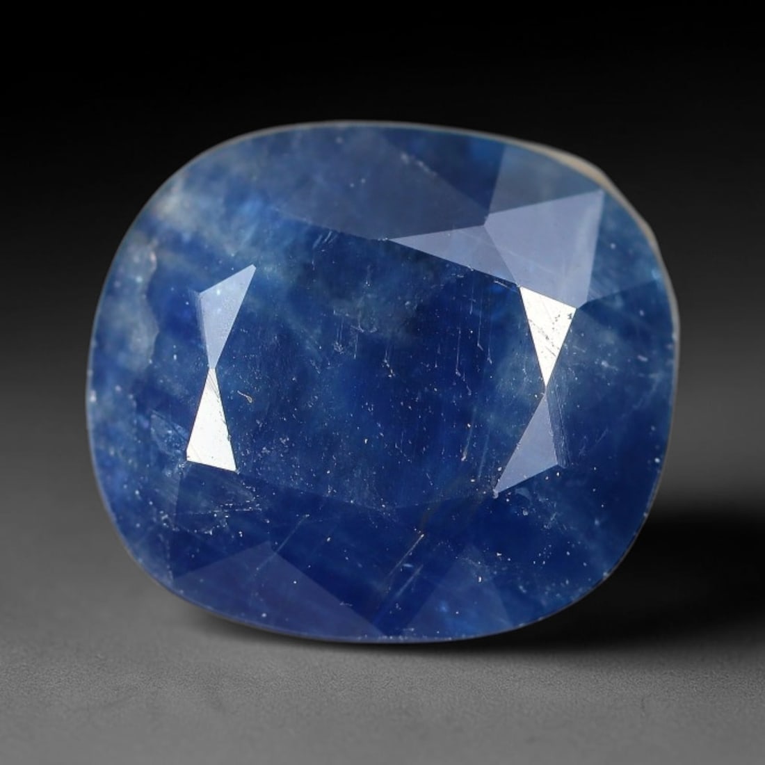 2.31 Carats Natural Deep Blue Loose Sapphire Oval Faceted Gemstone, 95XZ: Natural rich saturated blue corundum sapphire precision faceted loose gemstone, crafted with mixed brilliant facets to deliver strong light reflection and deep uniform blue color saturation. The cryst