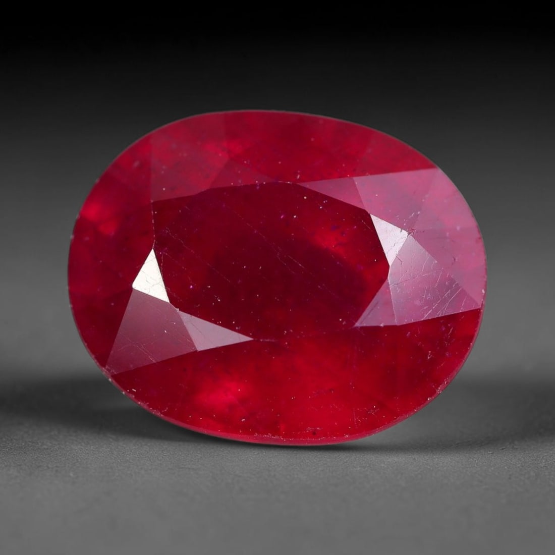 7.62 Carats Natural Madagascar Ruby Oval Faceted Loose Gemstone, 38XM (1 of 1)