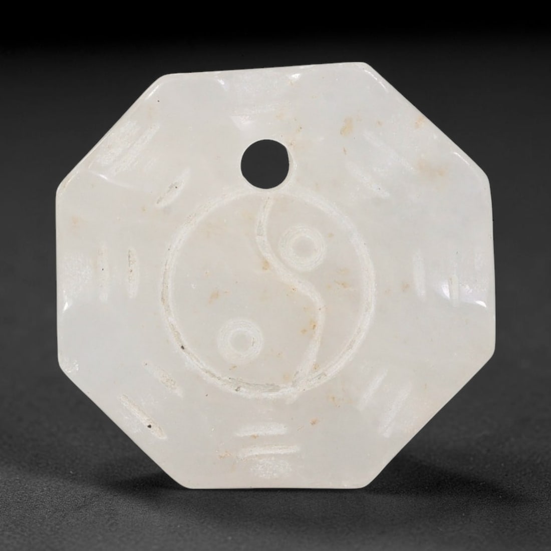 Natural Burmese Type A Jadeite Jade Hand Carved Pendant, 16TC: Artisan hand-carved untreated Burmese Type A jadeite jade pendant measuring 23x22 mm. Carefully sculpted with detailed relief craftsmanship and finished with a smooth glossy polish. Authentic Type A j