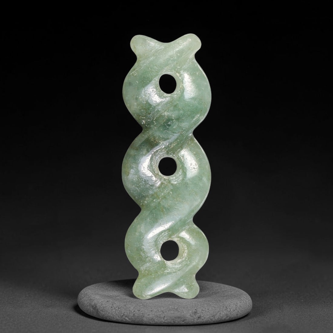 Natural Burmese Type A Jadeite Jade Hand Carved Pendant, 29TC: Artisan hand-carved untreated Burmese Type A jadeite jade pendant measuring 42x14 mm. Carefully sculpted with detailed relief craftsmanship and finished with a smooth glossy polish. Authentic Type A j