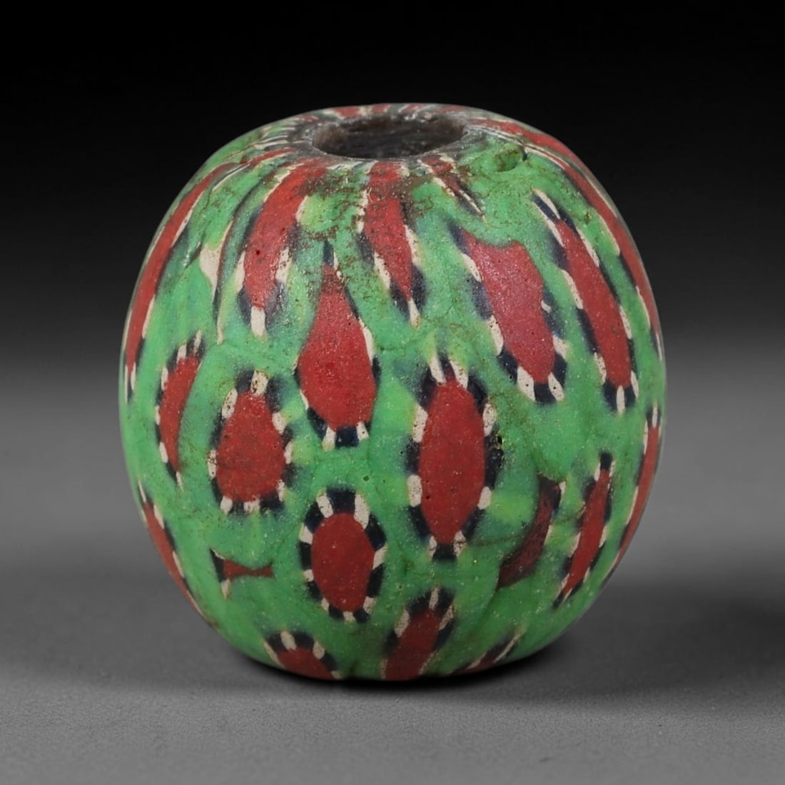 Antique Borneo Glass Trade Bead - 18mm Vintage Handcrafted Bead, 18XD: Antique Borneo glass beads hold deep cultural and historical significance within Southeast Asian maritime trade networks. For centuries, these glass spheres circulated as vital currency, ceremonial ta