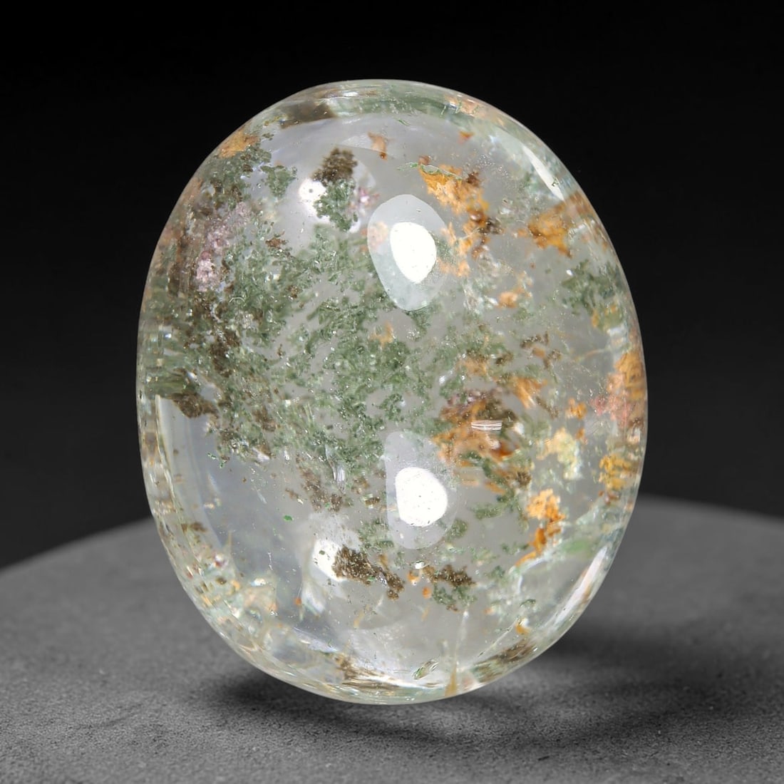 19.67ct Natural Brazilian Phantom Quartz Oval Cabochon Loose Gemstone, 29YX (1 of 1)