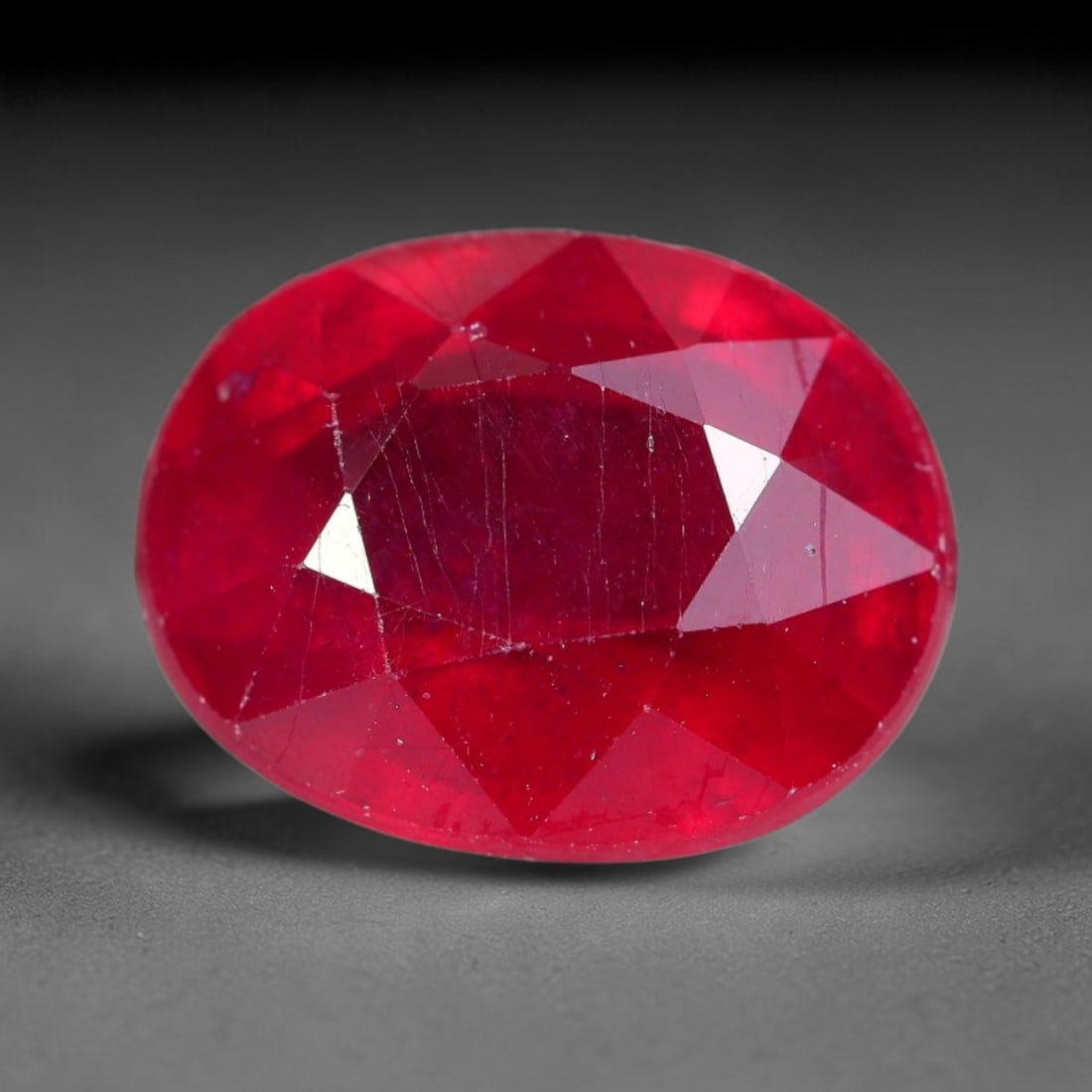 6.56 Carats Natural Madagascar Ruby Oval Faceted Loose Gemstone, 41XM (1 of 1)