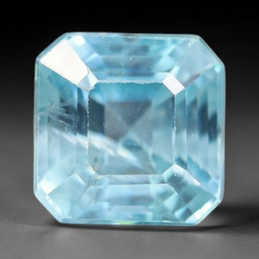 1.18 Carats Natural Sky Blue Zircon Faceted Loose Gemstone, 31WW: This zircon is extracted from natural crustal mineral deposits and processed with accurate faceting and bright reflective polishing under professional lapidary standards. Tiny natural internal pinpoin